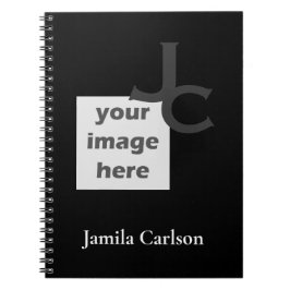 moderne initialen - naamfoto notitieboek