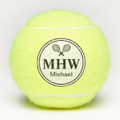 Moderne Initialen Tennisballen (Voorkant)