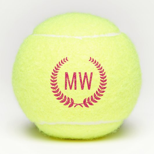 Moderne Initialen Tennisballen (Voorkant)