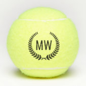 Moderne Initialen Tennisballen (Voorkant)