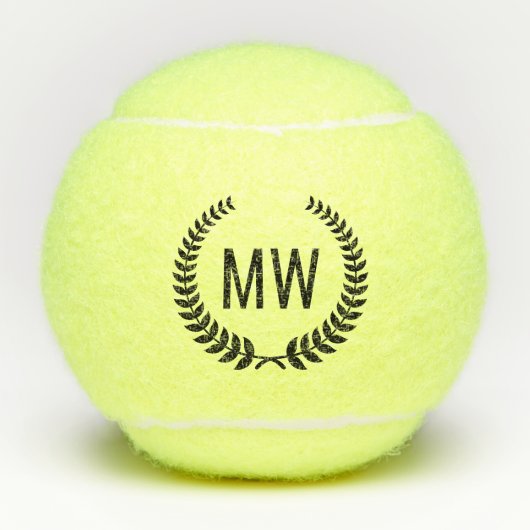 Moderne Initialen Tennisballen (Voorkant)