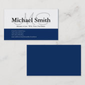 Moderne Initialen van de oude marine - Visitekaart Visitekaartje (Voorkant / Achterkant)