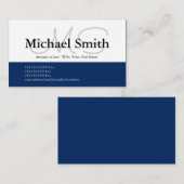 Moderne Initialen van de oude marine - Visitekaart Visitekaartje (Voorkant / Achterkant)