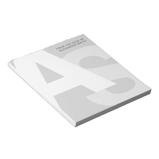 Moderne Initialen van het bureau van de Blocnote (Schuin)