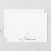 Moderne Initialen van het Manuscript Monogram Mini Notitiekaartje (Voorkant / Achterkant)