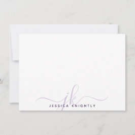 Moderne Initialen van het Manuscript Monogram Mini Notitiekaartje