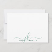 Moderne Initialen van het Manuscript Monogram Mini Notitiekaartje (Voorkant)