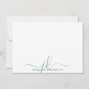 Moderne Initialen van het Manuscript Monogram Mini Notitiekaartje