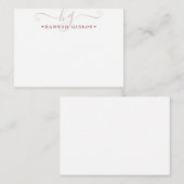 Moderne Initialen van het Manuscript van de Monogr Notitiekaartje (Voorkant / Achterkant)