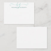 Moderne Initialen van het Manuscript van het Monog Notitiekaartje (Voorkant / Achterkant)