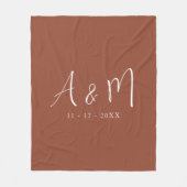 Moderne Initialen van het Monogram van de Calligra Fleece Deken (Voorkant)