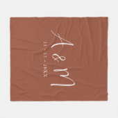 Moderne Initialen van het Monogram van de Calligra Fleece Deken (Voorkant (Horizontaal))