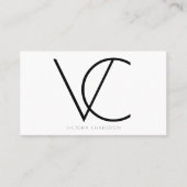 Moderne Initialen Visitekaartje (Voorkant)