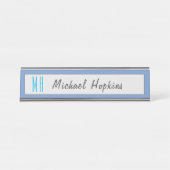 Moderne Initialen voor monogram Bureau Naambordje (Voorkant)