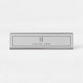 Moderne Initialen voor monogram Bureau Naambordje (Voorkant)