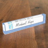 Moderne Initialen voor monogram Naambordje (Zijkant)