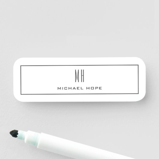 Moderne Initialen voor monogram Naamplaatje (In situ)