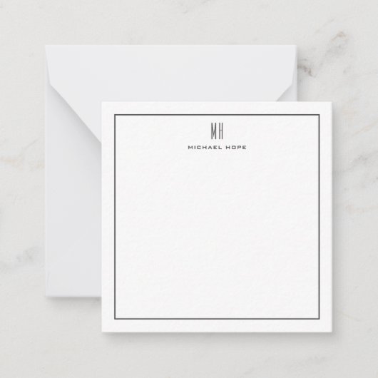 Moderne Initialen voor monogram Notitiekaartje (Voorkant)