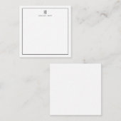 Moderne Initialen voor monogram Notitiekaartje (Voorkant / Achterkant)