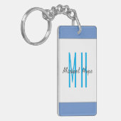 Moderne Initialen voor monogram Sleutelhanger (Voorkant Links)