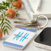 Moderne Initialen voor monogram Sleutelhanger (Voorkant Rechts)