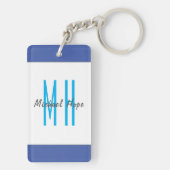 Moderne Initialen voor monogram Sleutelhanger (achterkant)