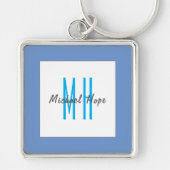 Moderne Initialen voor monogram Sleutelhanger (Voorkant)