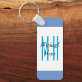 Moderne Initialen voor monogram Sleutelhanger (Voorkant)