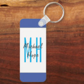 Moderne Initialen voor monogram Sleutelhanger (Achterkant)