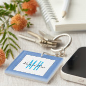 Moderne Initialen voor monogram Sleutelhanger (Voorkant Rechts)