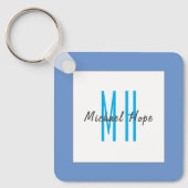 Moderne Initialen voor monogram Sleutelhanger (Voorkant)