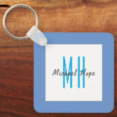 Moderne Initialen voor monogram Sleutelhanger (Voorkant)