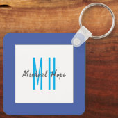 Moderne Initialen voor monogram Sleutelhanger (Achterkant)