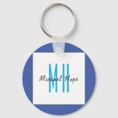 Moderne Initialen voor monogram Sleutelhanger (Achterkant)