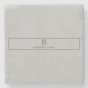 Moderne Initialen voor monogram Stenen Onderzetter