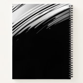 Moderne Initialen voor zwart-wit monogram + notiti Notitieboek (Achterkant)