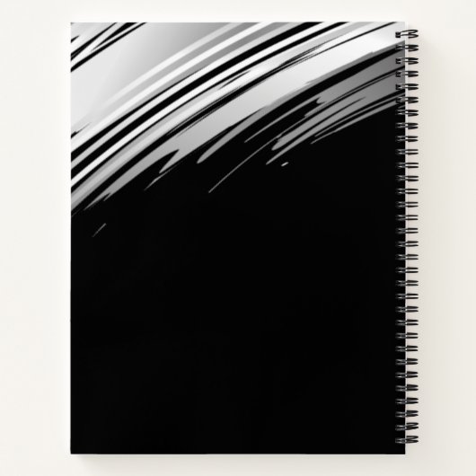 Moderne Initialen voor zwart-wit monogram + notiti Notitieboek (Achterkant)