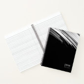 Moderne Initialen voor zwart-wit monogram + notiti Notitieboek (Binnen)