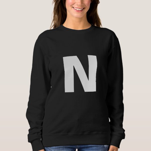 Moderne initiële letter monogram stijlvol trendy trui (Voorkant)