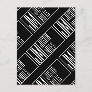 Moderne initiële letters met naam monogram patroon briefkaart
