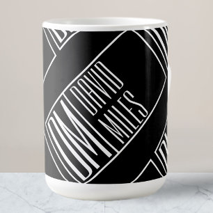 Moderne initiële letters met naam monogram patroon koffiemok