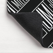 Moderne initiële letters met naam monogram patroon muismat (Hoek)