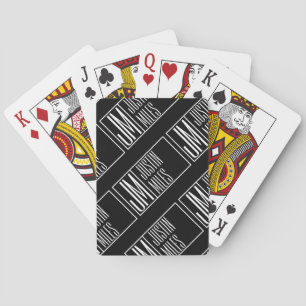 Moderne initiële letters met naam monogram patroon pokerkaarten