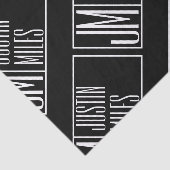 Moderne initiële letters met naam monogram patroon tissuepapier (Detail)