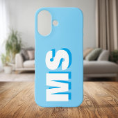 Moderne Initiële Monogram iPhone 16 Hoesje