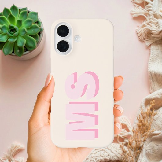 Moderne Initiële Monogram iPhone 16 Hoesje