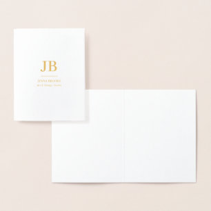 Moderne initiële monogram, zakelijk bedrijf folie kaarten