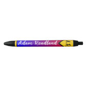 Moderne initiële monogramnaam, betaalbare luxe zwarte inkt pen (Voorkant)