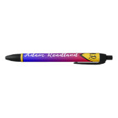 Moderne initiële monogramnaam, betaalbare luxe zwarte inkt pen (Bodem)