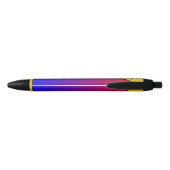 Moderne initiële monogramnaam, betaalbare luxe zwarte inkt pen (Achterkant)